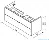 rysunek techniczny Oristo Siena szafka z umywalką Amelia 120x50x45 biały połysk OR45-SD2S-120-1/UME-AM-120-92-C